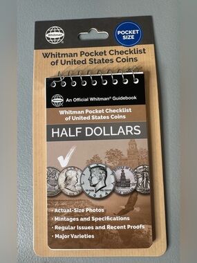 Whitman Pocket Checklist of United States Coins half dollar pocket size travel